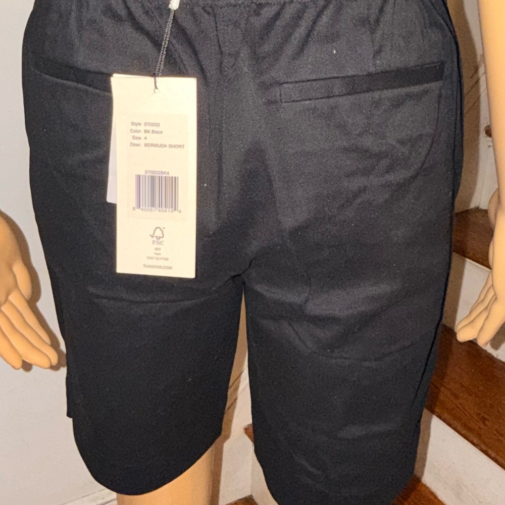 Thakoon Black Women's Bermuda Shorts with Elastic Waist